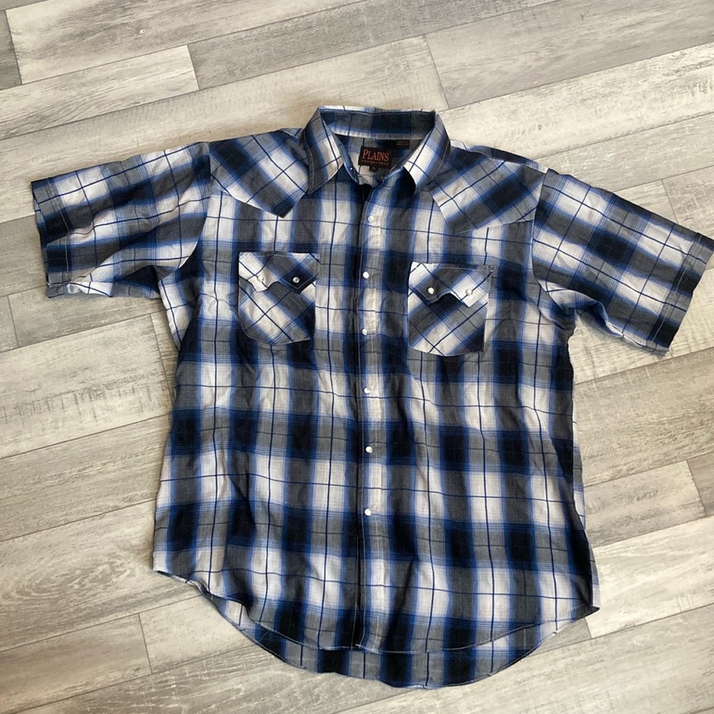 Plains Western Wear men’s dress shirt Size Large